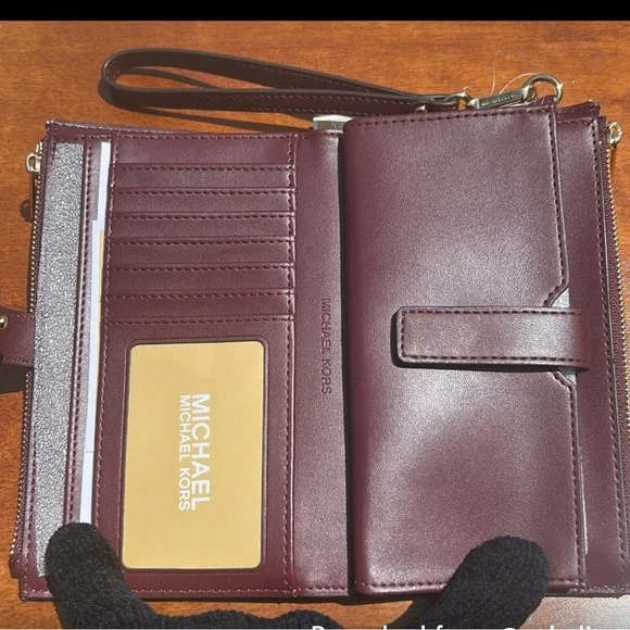 NWT $258 Michael Kors double zip wristlet - Picture 5 of 13